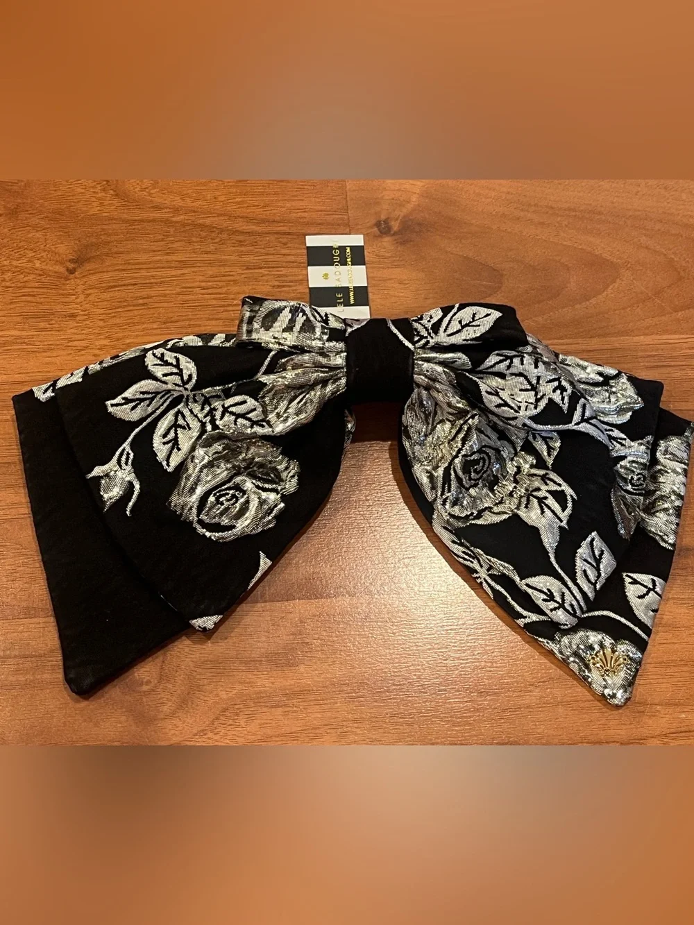 Lele Sadoughi Elizabeth Floral Jacquard Barrette - NWT